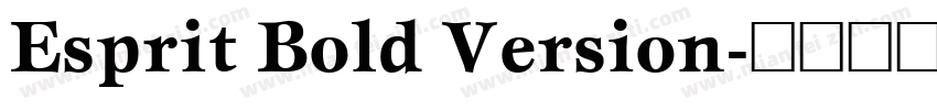 Esprit Bold Version字体转换